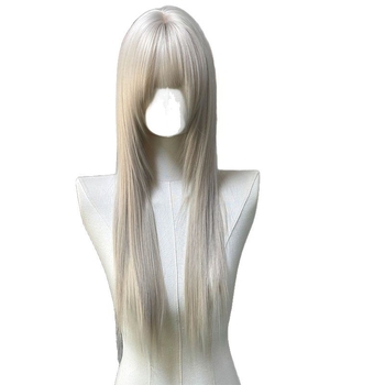 Perika za žene - korejskog stila duga ravna perika s bangs, model Mg-2188 Cream Mousse, marka Mayson Wig, vlakna otporna na toplinu