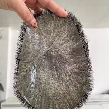 Donghui férfi paróka, kézzel szőtt, valódi emberi haj, nem hővel festett, bármilyen arcforma esetén