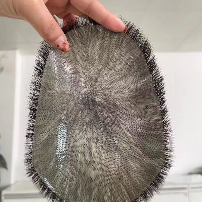 Donghui férfi paróka, kézzel szőtt, valódi emberi haj, nem hővel festett, bármilyen arcforma esetén