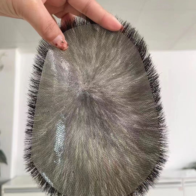 Donghui férfi paróka, kézzel szőtt, valódi emberi haj, nem hővel festett, bármilyen arcforma esetén