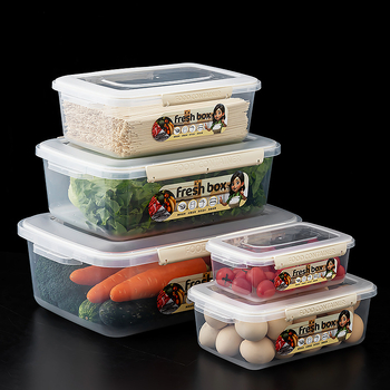 Pravokutna plastična kutija za hranu s poklopcem, pogodna za hladnjak