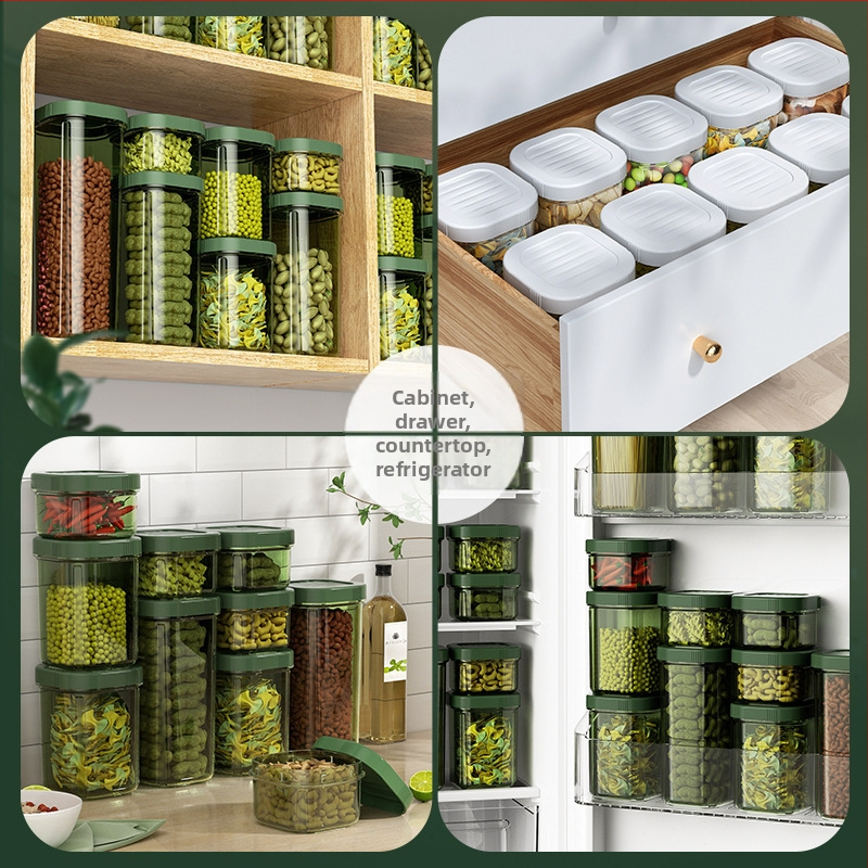 Modi Source plastová štvorcová nádoba na potraviny, 800-1000 ml, prispôsobiteľná