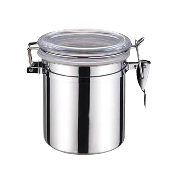 Rozsdamentes acél tömített tárolóedény, kerek formájú, 1–2 L kapacitás, nyomtatott logóval