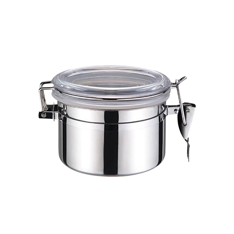 Rozsdamentes acél tömített tárolóedény, kerek formájú, 1–2 L kapacitás, nyomtatott logóval