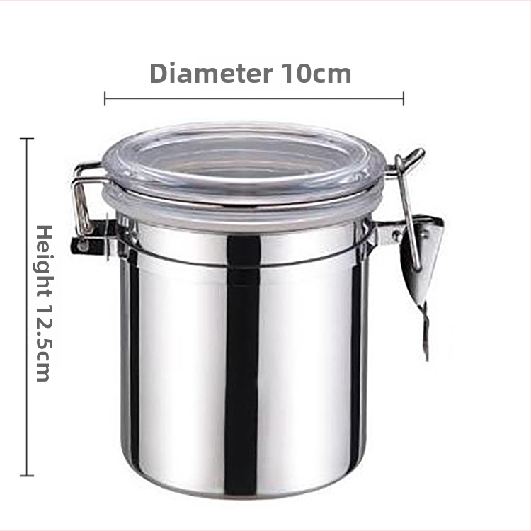 Rozsdamentes acél tömített tárolóedény, kerek formájú, 1–2 L kapacitás, nyomtatott logóval