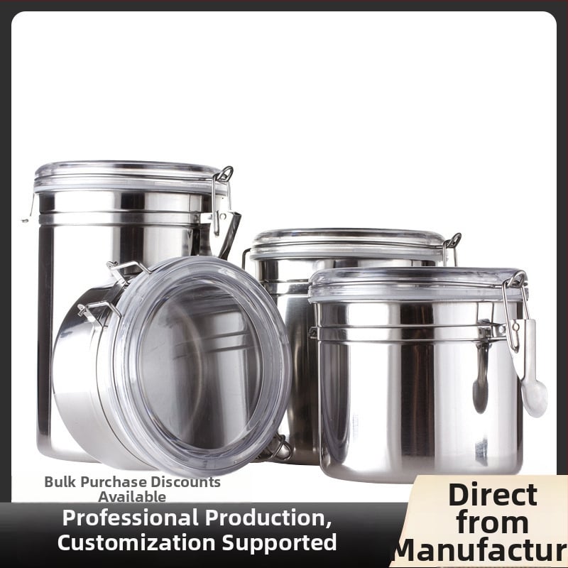 Rozsdamentes acél tömített tárolóedény, kerek formájú, 1–2 L kapacitás, nyomtatott logóval