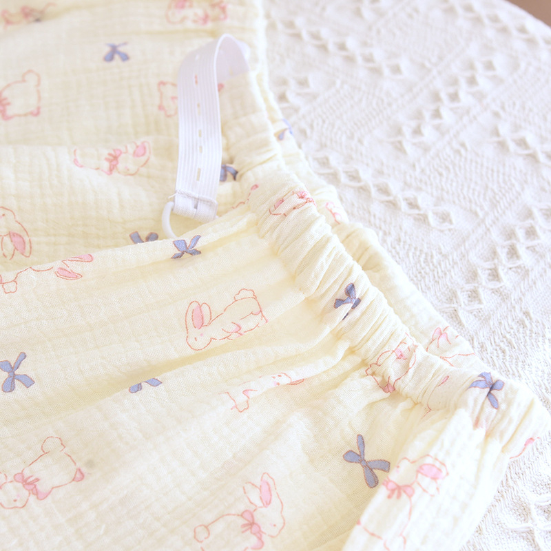 Posztpartum pamut pizsama nadrág - dupla réteg krepp pamut, laza szabás, 95% pamut, nadrág, 2025 kiadás