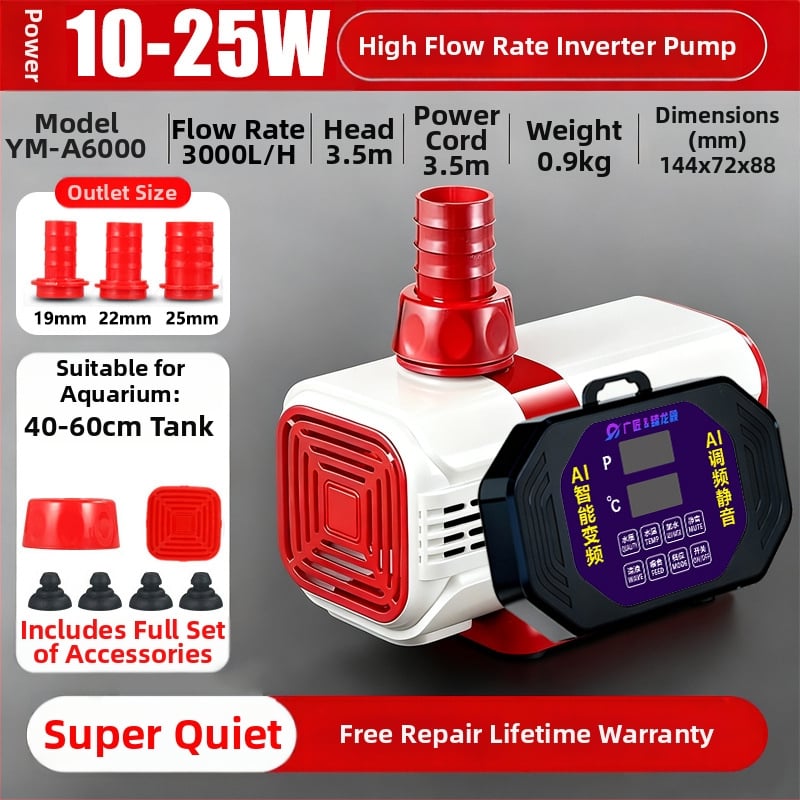 Merülő szivattyú halastóhoz AI intelligens vezérléssel és változtatható frekvenciával, keringés és szűrés, csendes működés