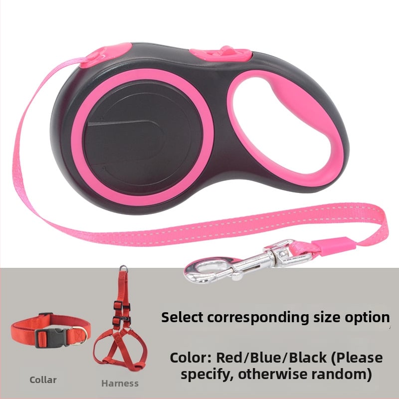 Lesă de câine telescopic automată cu frânghie retractabilă (Telescopic; Automat; Pentru câini; Frânghie)