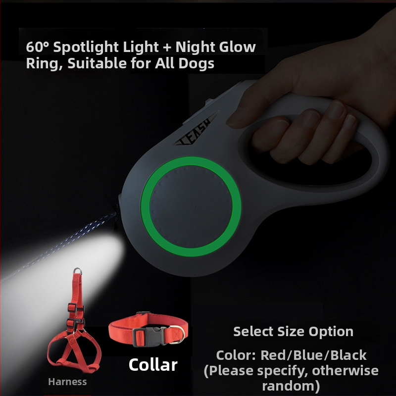 Lesă de câine telescopic automată cu frânghie retractabilă (Telescopic; Automat; Pentru câini; Frânghie)