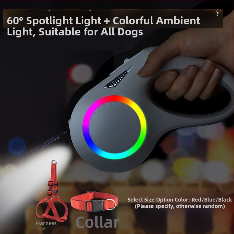 Lesă de câine telescopic automată cu frânghie retractabilă (Telescopic; Automat; Pentru câini; Frânghie)