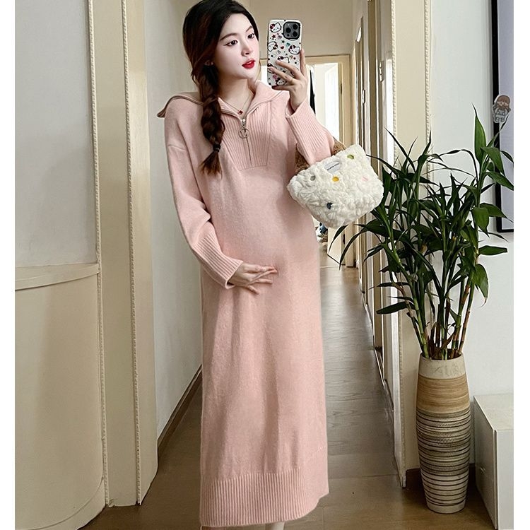 Set maternitate toamnă-iarnă, croială lejeră, mâneci tip prințesă, TR țesătură, PVC <=30%, mânecă 7/10