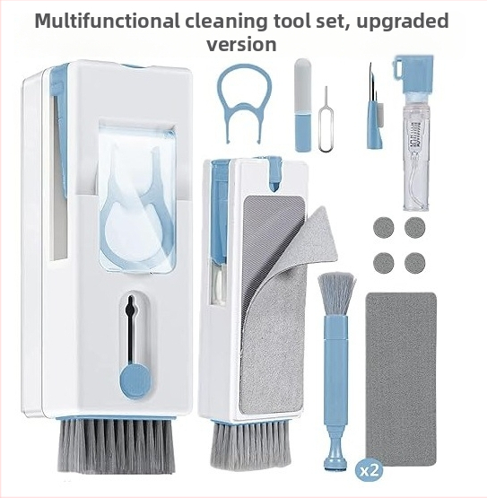 Viacúčelový čistící pero set pre klávesnicu, slúchadlá a obrazovku telefónu (Model 688, Materiál: ABS+hardware, Hmotnosť: 98 g)