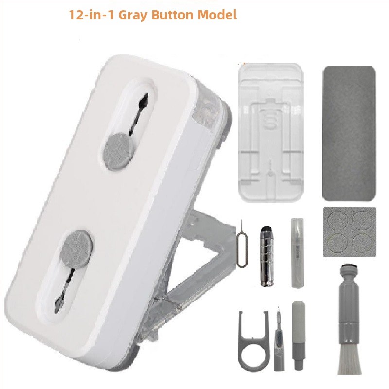 Viacúčelový čistící pero set pre klávesnicu, slúchadlá a obrazovku telefónu (Model 688, Materiál: ABS+hardware, Hmotnosť: 98 g)