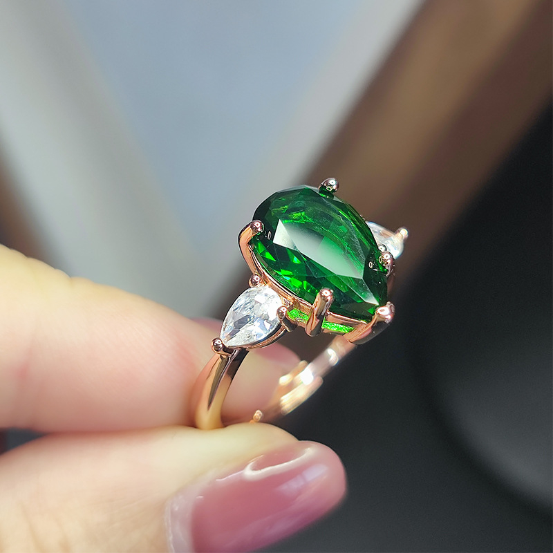 Bakreni prsten, kapljastog oblika, elektroplatirani završetak, brend Meilong xingheng jewelry, podrijetlo Shanwei, za žene