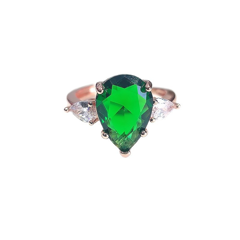 Bakreni prsten, kapljastog oblika, elektroplatirani završetak, brend Meilong xingheng jewelry, podrijetlo Shanwei, za žene