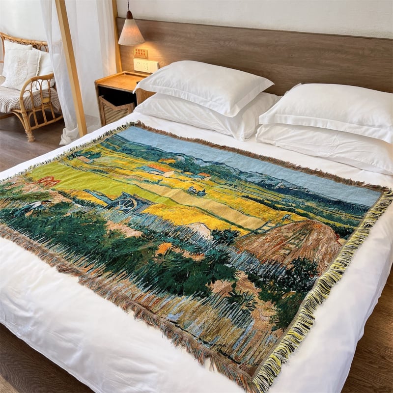 Tapiserie pentru perete și pat - țesătură din amestec, sub 300 g, model peisaj, potrivit pentru toate sezoanele