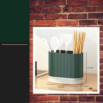 Suport pentru bețișoare transfrontalier cu scurgere, cușcă pentru bețișoare de uz casnic, coș pentru bețișoare montat pe perete pentru bucătărie, suport pentru linguri, suport pentru depozitarea tacâmurilor de blat