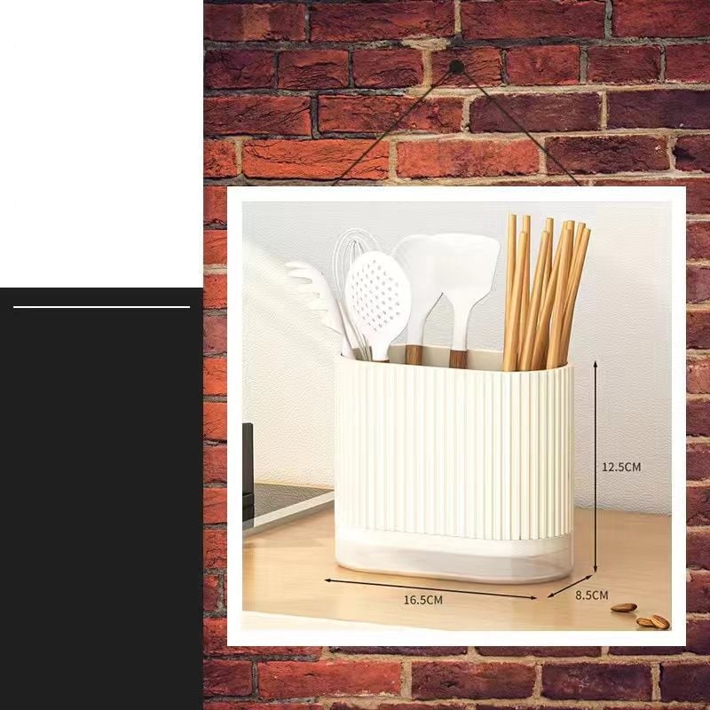 Suport pentru bețișoare transfrontalier cu scurgere, cușcă pentru bețișoare de uz casnic, coș pentru bețișoare montat pe perete pentru bucătărie, suport pentru linguri, suport pentru depozitarea tacâmurilor de blat