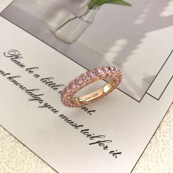 Prsten od srebra 925, laboratorijski uzgojeni dijamanti, geometrijski dizajn, Eternal jewelry