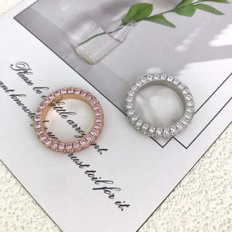 Prsten od srebra 925, laboratorijski uzgojeni dijamanti, geometrijski dizajn, Eternal jewelry