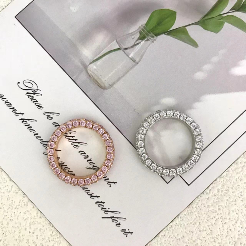 Prsten od srebra 925, laboratorijski uzgojeni dijamanti, geometrijski dizajn, Eternal jewelry