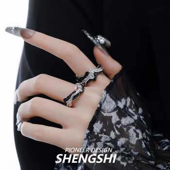 Bakreni prsten, oblik U, podesiv, elektroplatiran – lagani luksuzni nišni stil