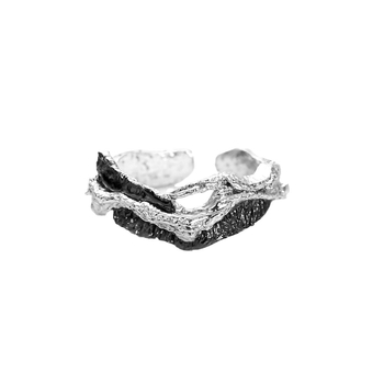 Bakreni prsten, oblik U, podesiv, elektroplatiran – lagani luksuzni nišni stil