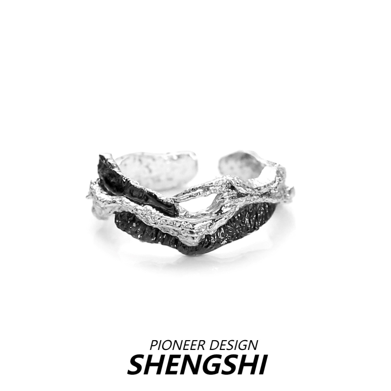 Bakreni prsten, oblik U, podesiv, elektroplatiran – lagani luksuzni nišni stil