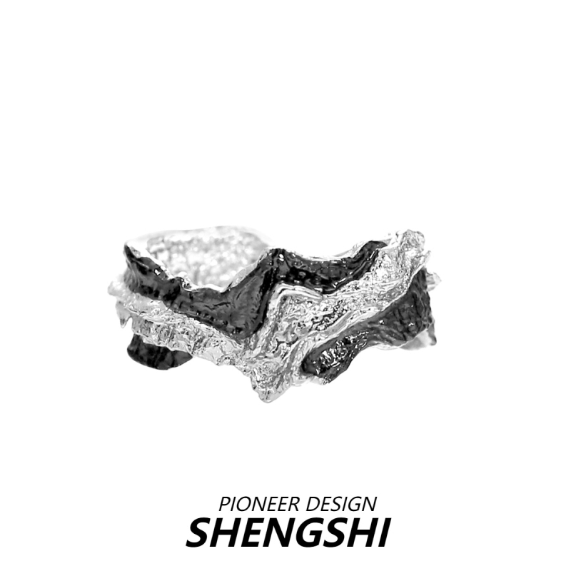 Bakreni prsten, oblik U, podesiv, elektroplatiran – lagani luksuzni nišni stil