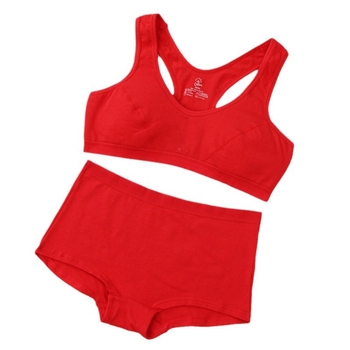 Set de sutiene cu spate în formă de I, susținere laterală, cupe subțiri modelate, 95% bumbac