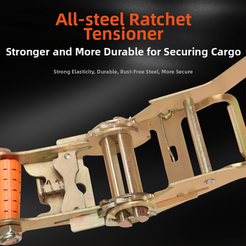 Товарен стягащ ремък с ratchet натяжител — полиестер, вид: лента, марка Carjay/Kajiayi