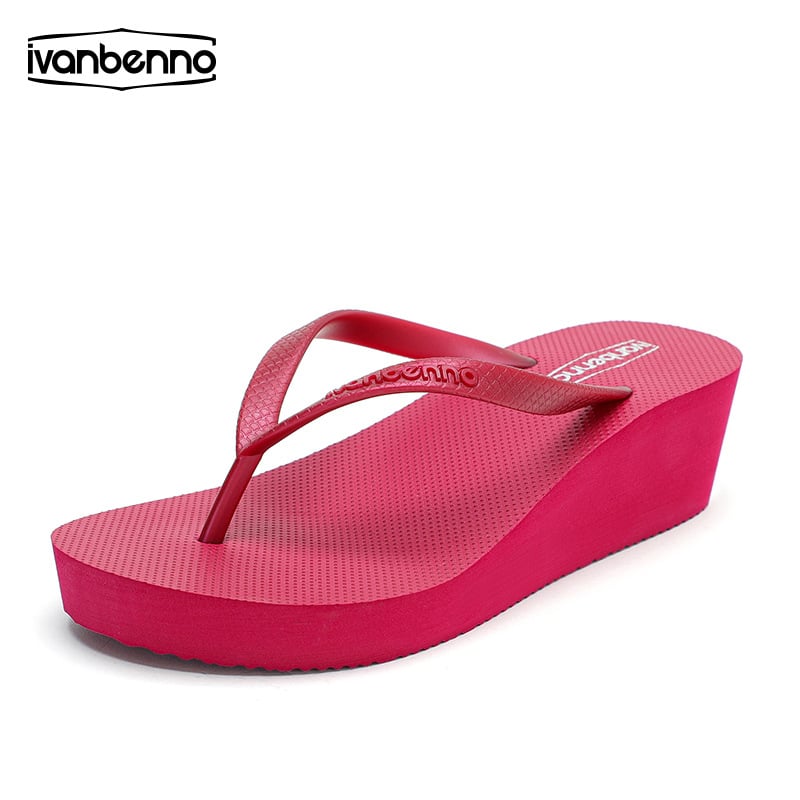 Női flip-flop 5 cm-es klinikus sarokkal, vastag talppal, EVA felsőrésszel, gumírozott talp, kerek orr