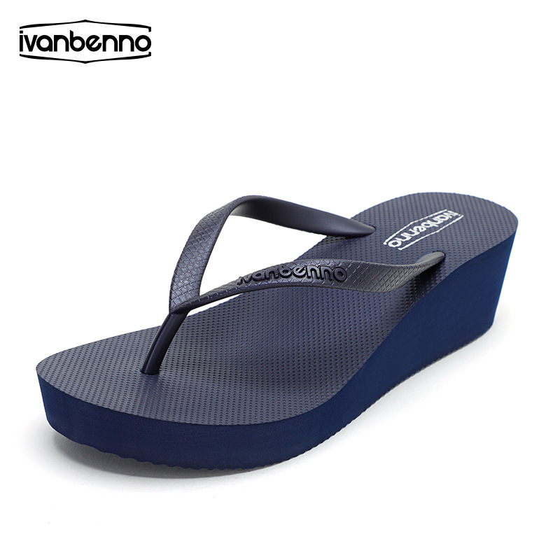 Női flip-flop 5 cm-es klinikus sarokkal, vastag talppal, EVA felsőrésszel, gumírozott talp, kerek orr