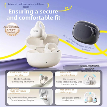 Edifier Comfo Clip Q ακουστικά Bluetooth με κλιπ για το αυτί, ανοιχτό σχέδιο για αθλητισμό, Huawei Chip, αυτονομία έως 4 ώρες, ανθεκτικά στο νερό