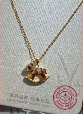 Colier Anul Calului 2026, Argint 925, Moissanit micro-incrustat, pentru femei