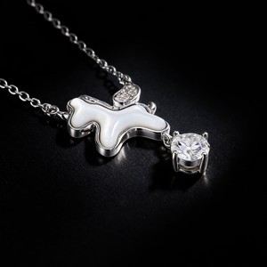 Colier Anul Calului 2026, Argint 925, Moissanit micro-incrustat, pentru femei