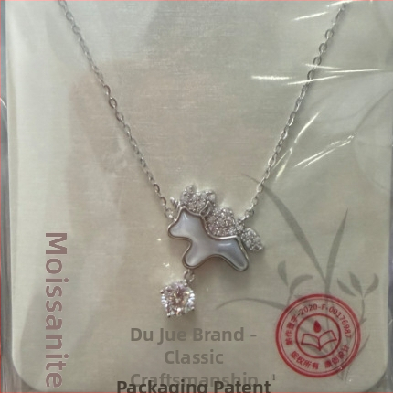 Colier Anul Calului 2026, Argint 925, Moissanit micro-incrustat, pentru femei