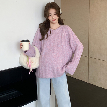 Pulover pentru gravide cu glugă - Iarna 2025, fibră acrilică cu până la 30% elastan, croială lejeră, mâneci lungi