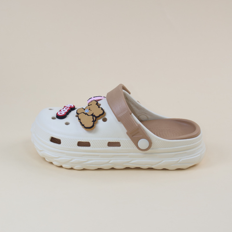 Unisex Crocs stil s debelim potplatom, protuklizno, zatvoren prst, EVA gornji dio i potplat, >3 cm debljina, injekcijsko oblikovanje