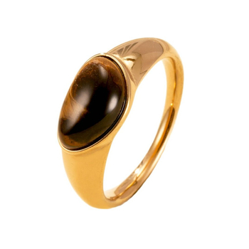 Prsten od nehrđajućeg čelika, geometrijski oblik, elektroplating, unisex, francuski retro stil
