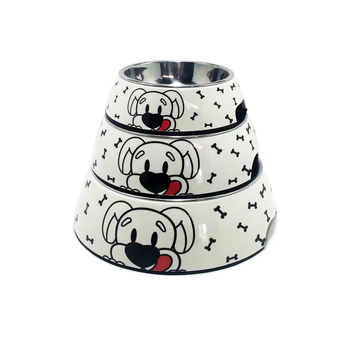 Кучешка купа за храна, меламин и неръждаема стомана, марка Hundred Loves, произход Zhongshan