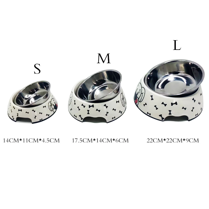 Кучешка купа за храна, меламин и неръждаема стомана, марка Hundred Loves, произход Zhongshan