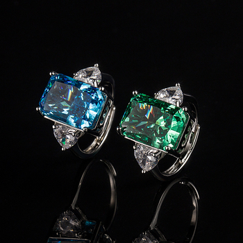 Geometriai réz gyűrű, téglalap alakú dizájn, elektroplakált felület, női divatkiegészítő