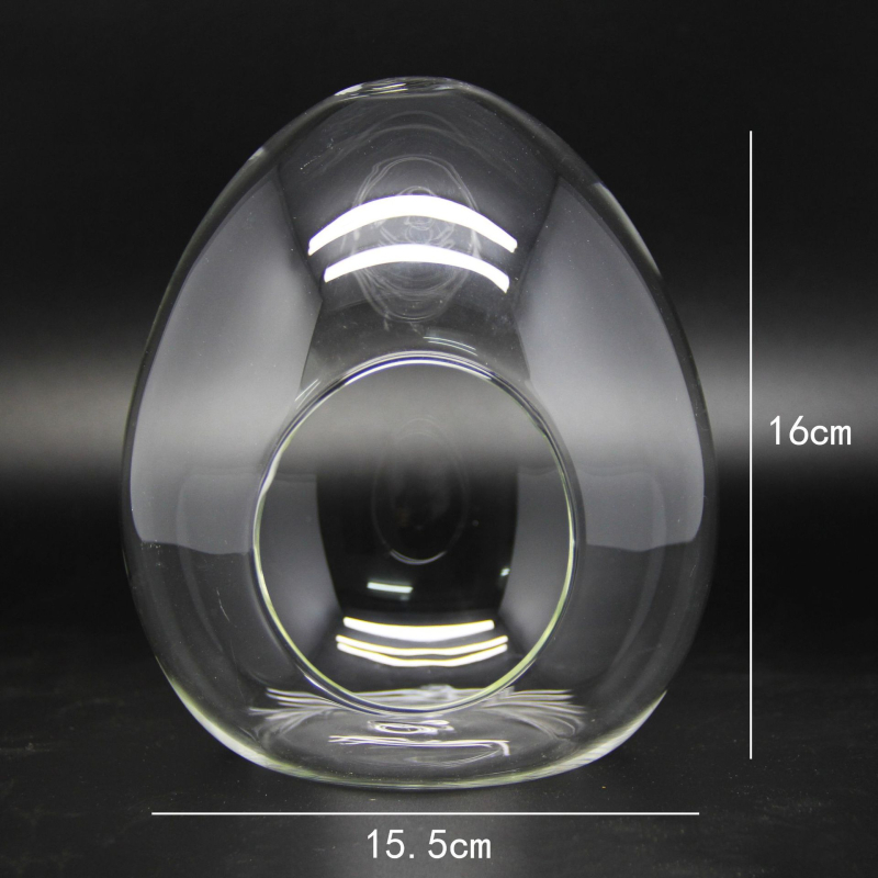 Sticlă borosilicat în formă de ou cu mușchi – mini micro peisaj, sticlă înalt borosilicată, DIY personalizabil (Material: High Borosicate Glass; Process: Blowing; Style: Geometry; Customization: Yes)