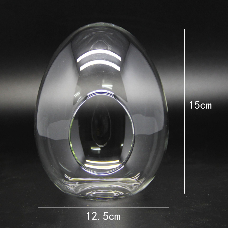 Sticlă borosilicat în formă de ou cu mușchi – mini micro peisaj, sticlă înalt borosilicată, DIY personalizabil (Material: High Borosicate Glass; Process: Blowing; Style: Geometry; Customization: Yes)