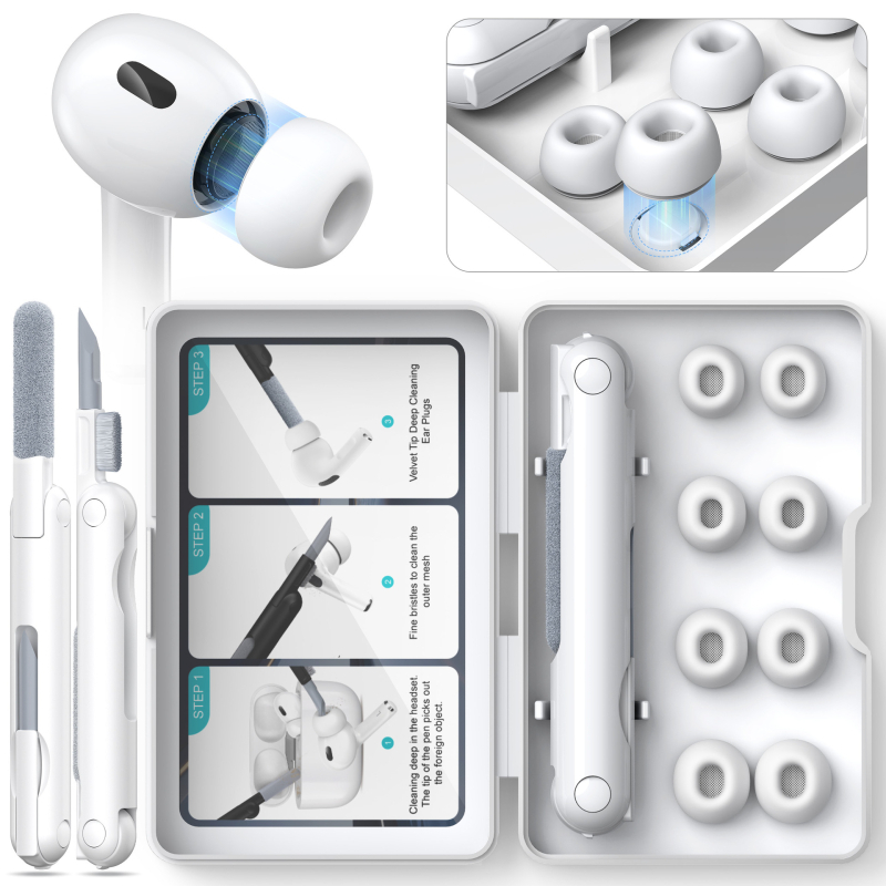 Set za čišćenje AirPods Pro 2 sa silikonskim kućištima za uši i čistilnim flomasterom