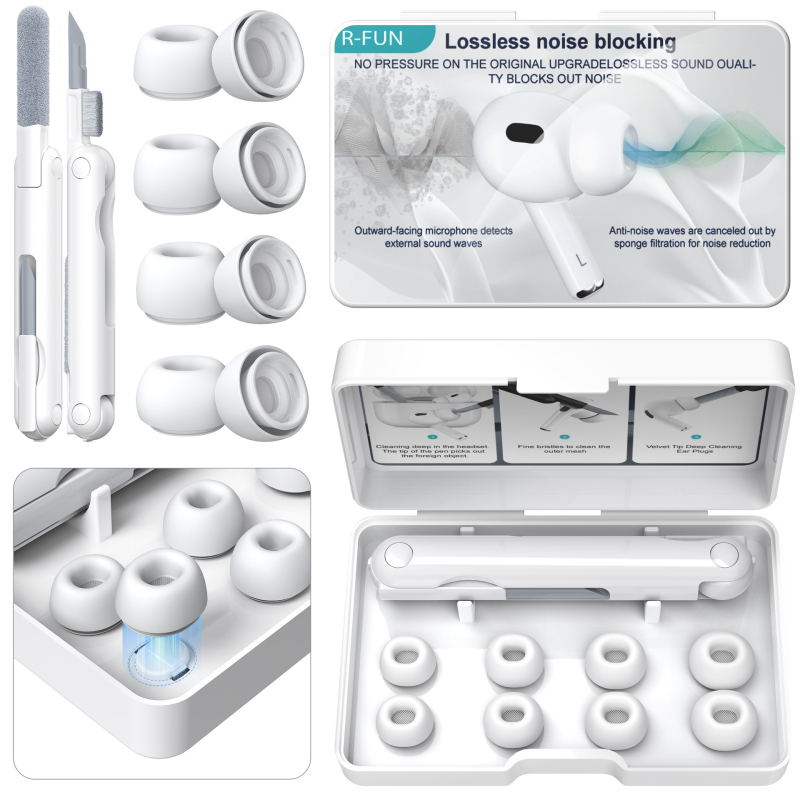 Set za čišćenje AirPods Pro 2 sa silikonskim kućištima za uši i čistilnim flomasterom