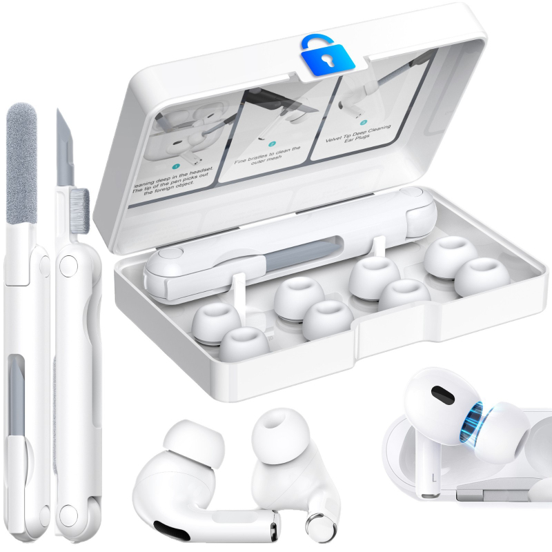 Set za čišćenje AirPods Pro 2 sa silikonskim kućištima za uši i čistilnim flomasterom