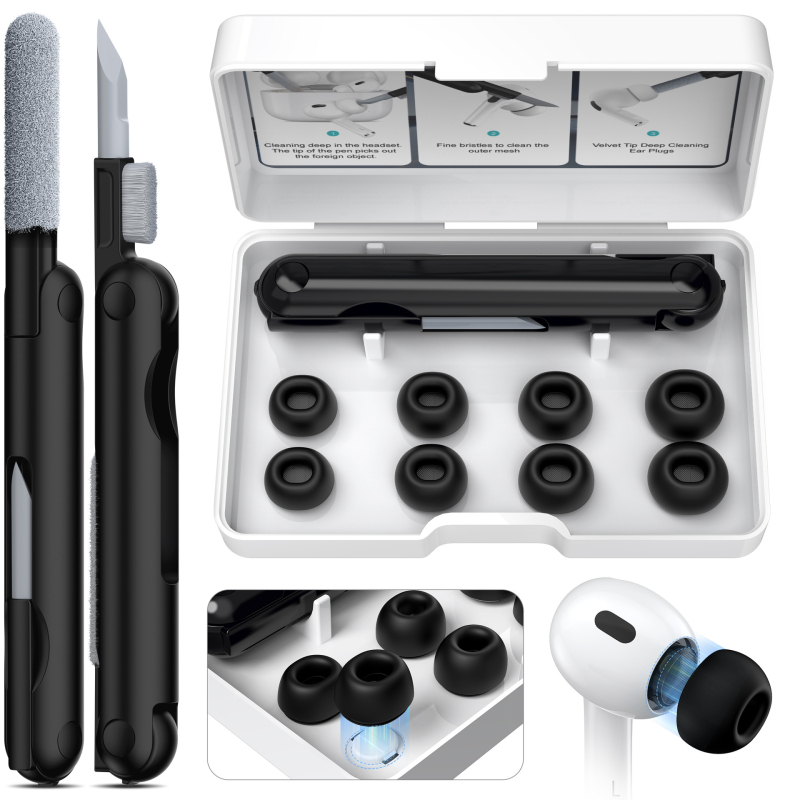 Set za čišćenje AirPods Pro 2 sa silikonskim kućištima za uši i čistilnim flomasterom